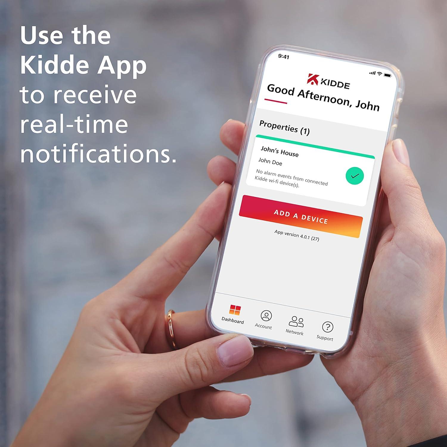 Detector de Monóxido de Carbono Kidde KN-COP-DP-10YL-AQ-WF WiFi