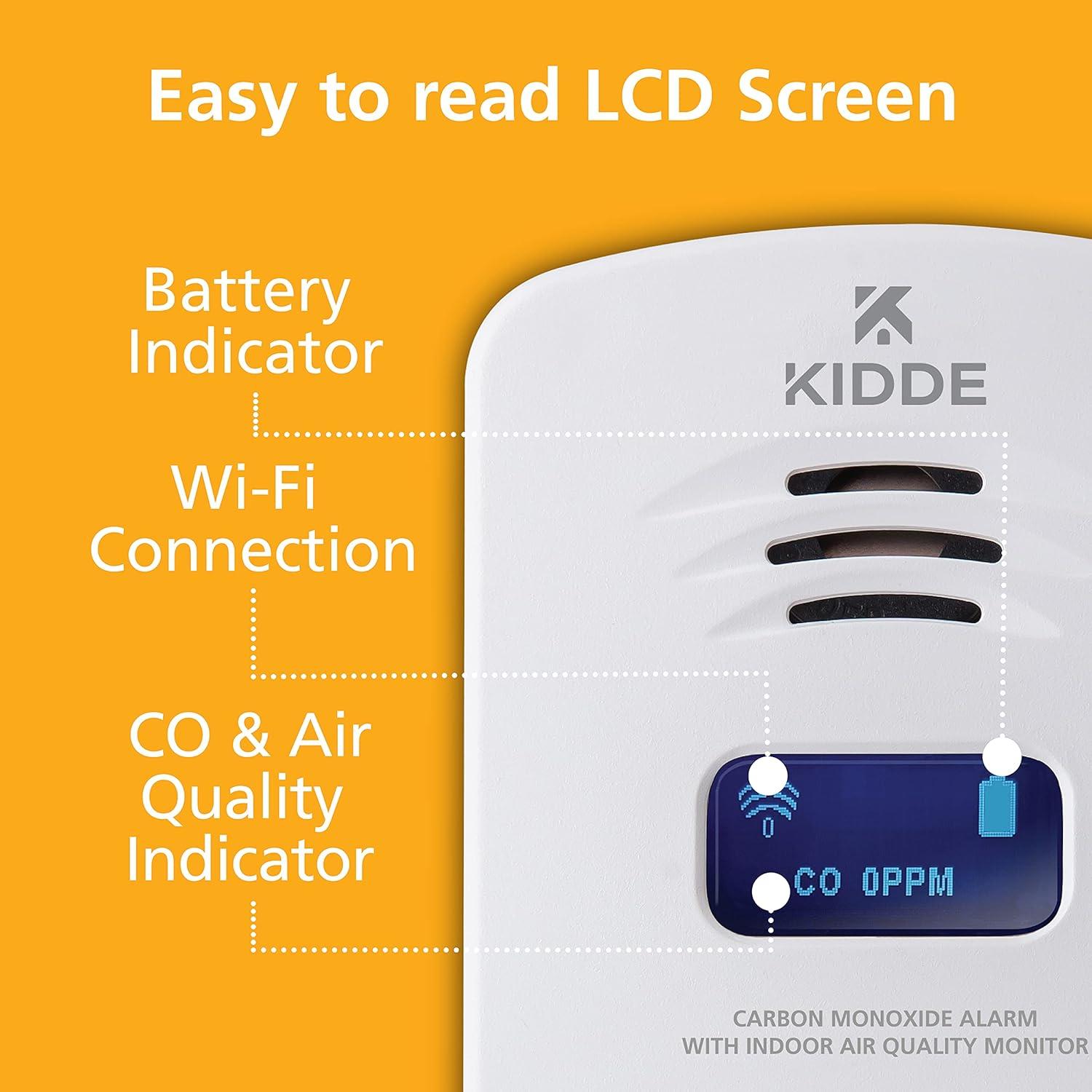 Detector de Monóxido de Carbono Kidde KN-COP-DP-10YL-AQ-WF WiFi