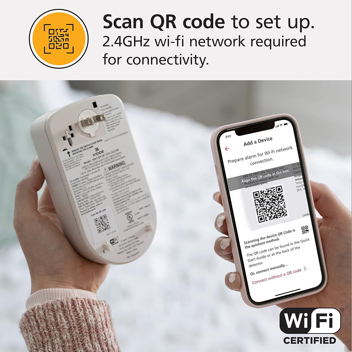 Detector de Monóxido de Carbono Kidde KN-COP-DP-10YL-AQ-WF WiFi