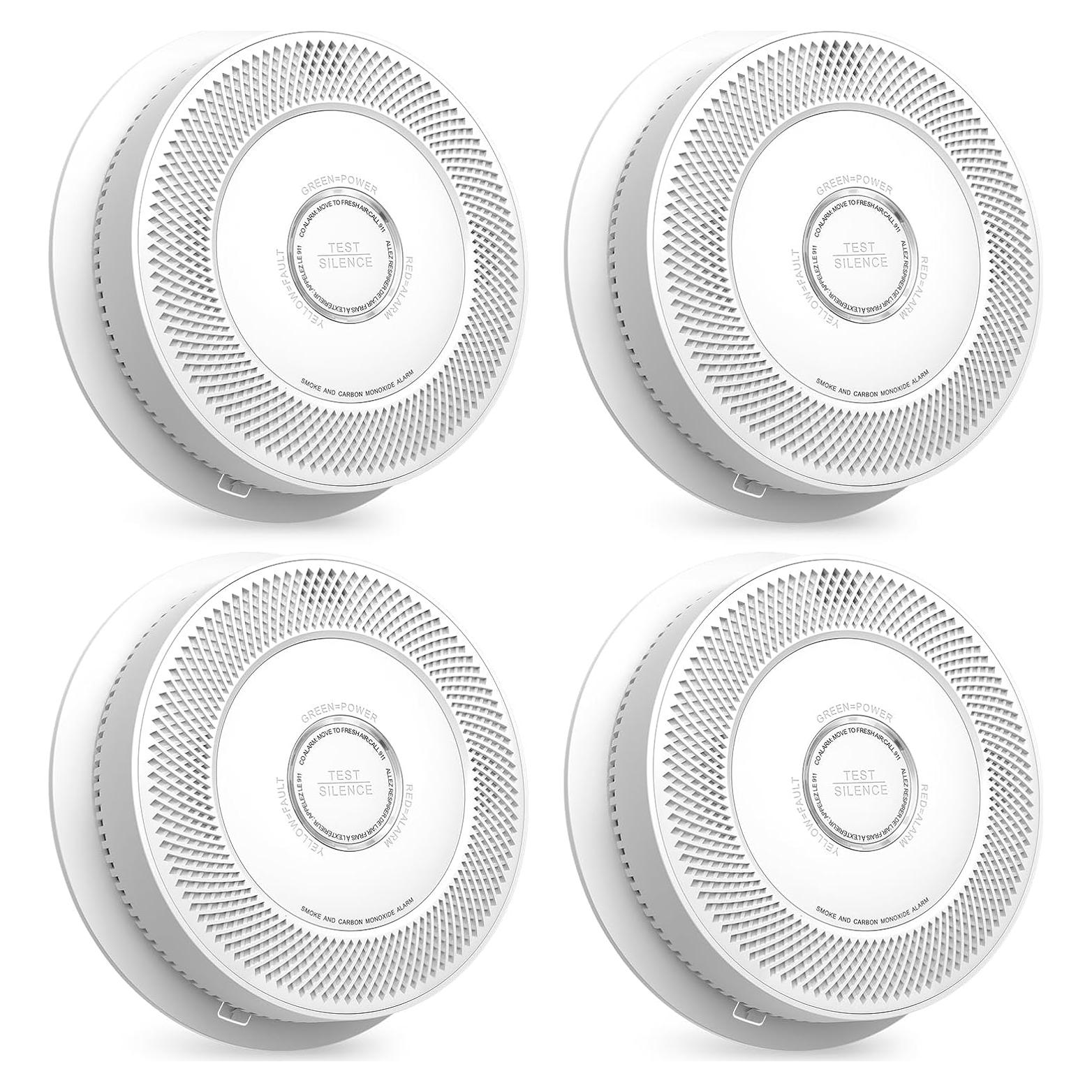 Detector de Humo y Monóxido de Carbono Jemay 4 Paquetes