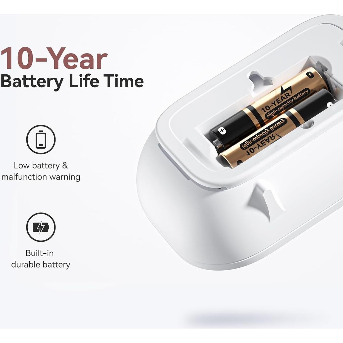 4 Detectores de Monóxido de Carbono Putogesafe con Batería 10 Años