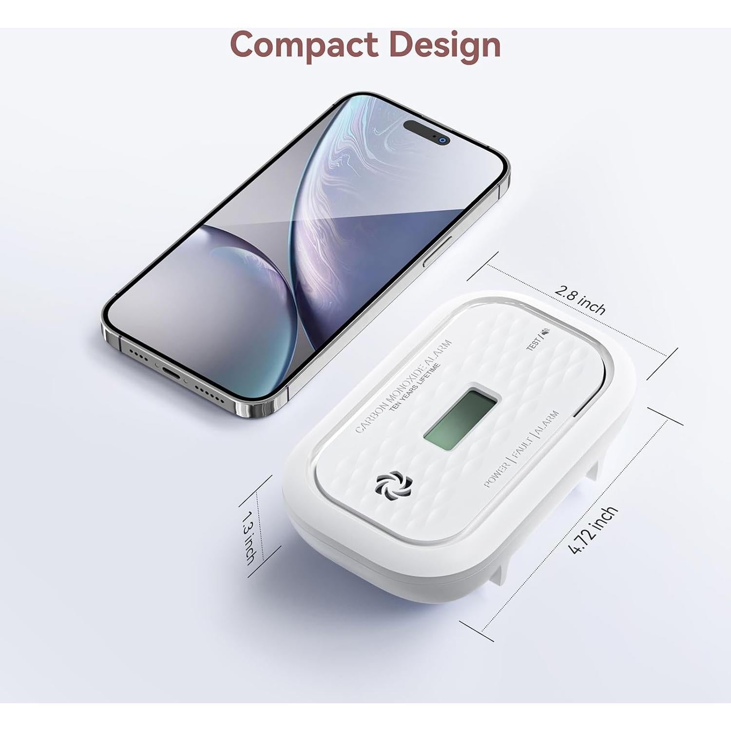 4 Detectores de Monóxido de Carbono Putogesafe con Batería 10 Años