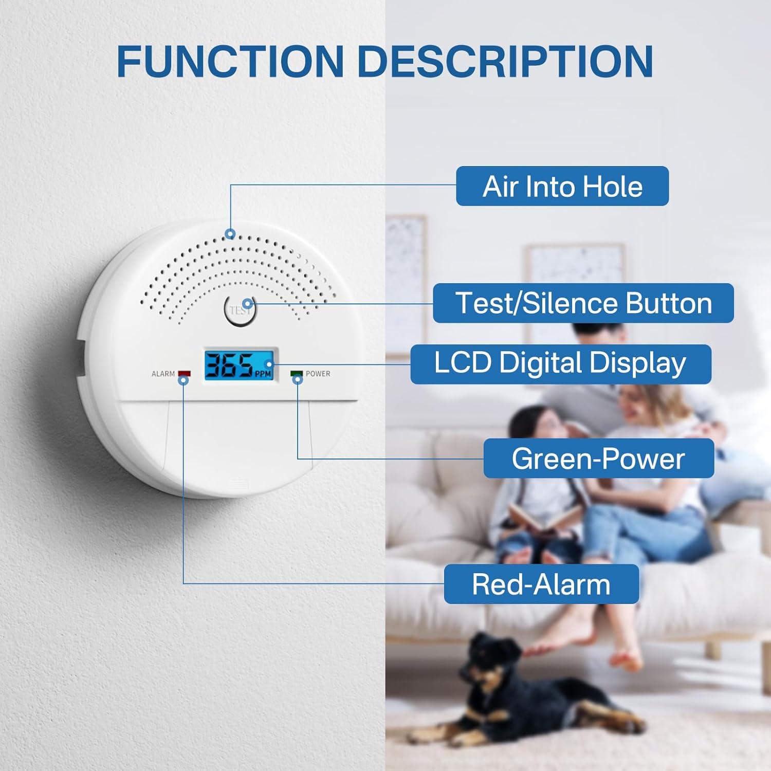 Detector de Humo y Monóxido de Carbono Dufuls CDR-803 2-en-1