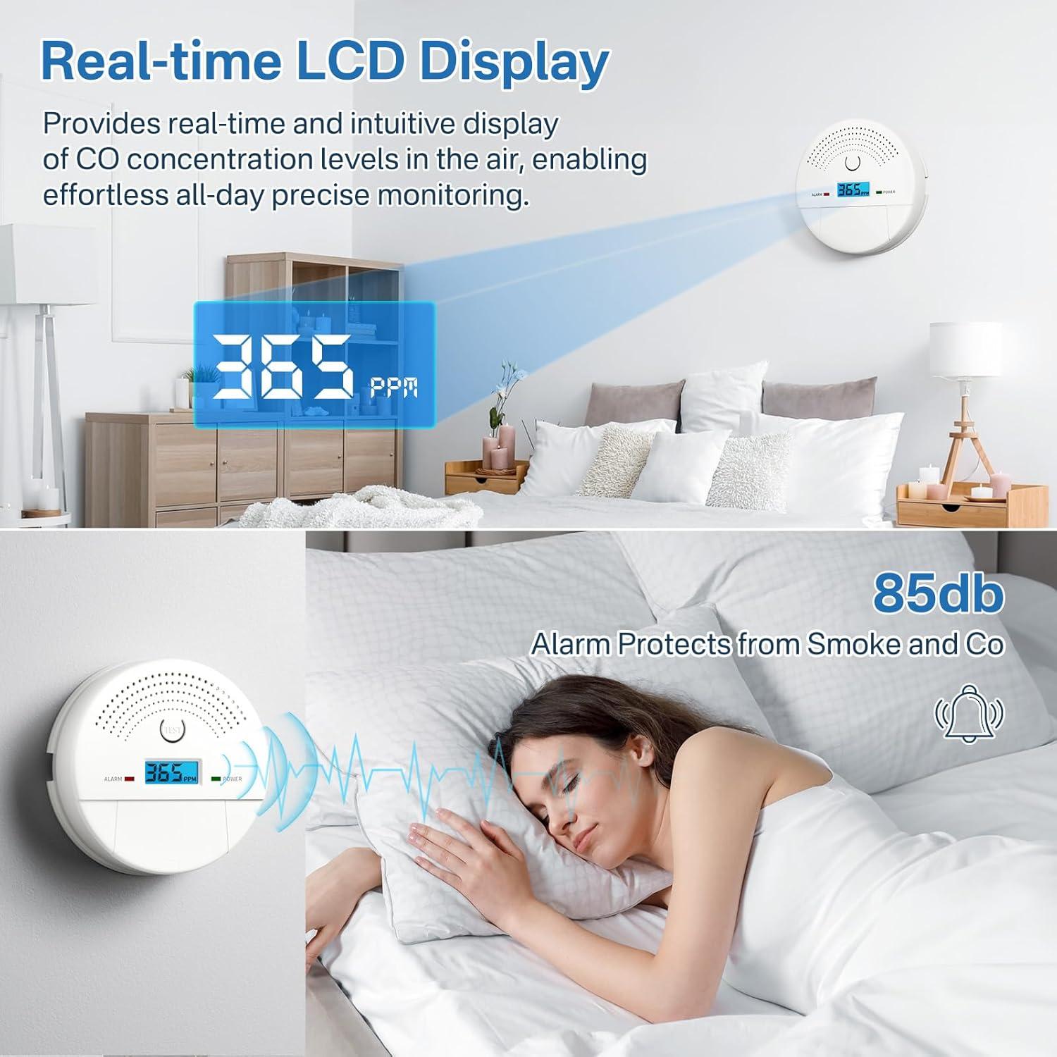 Detector de Humo y Monóxido de Carbono Dufuls CDR-803 2-en-1