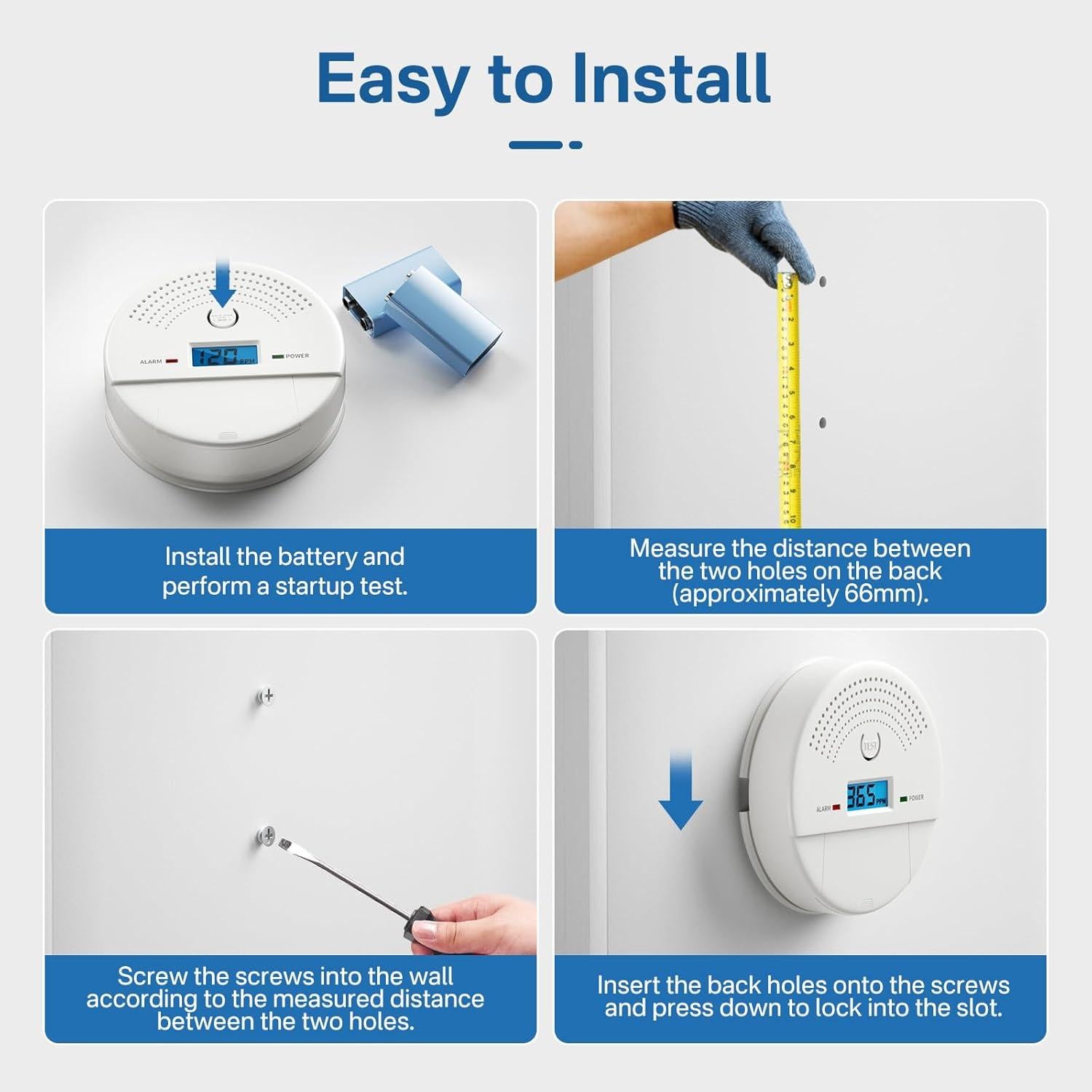 Detector de Humo y Monóxido de Carbono Dufuls CDR-803 2-en-1