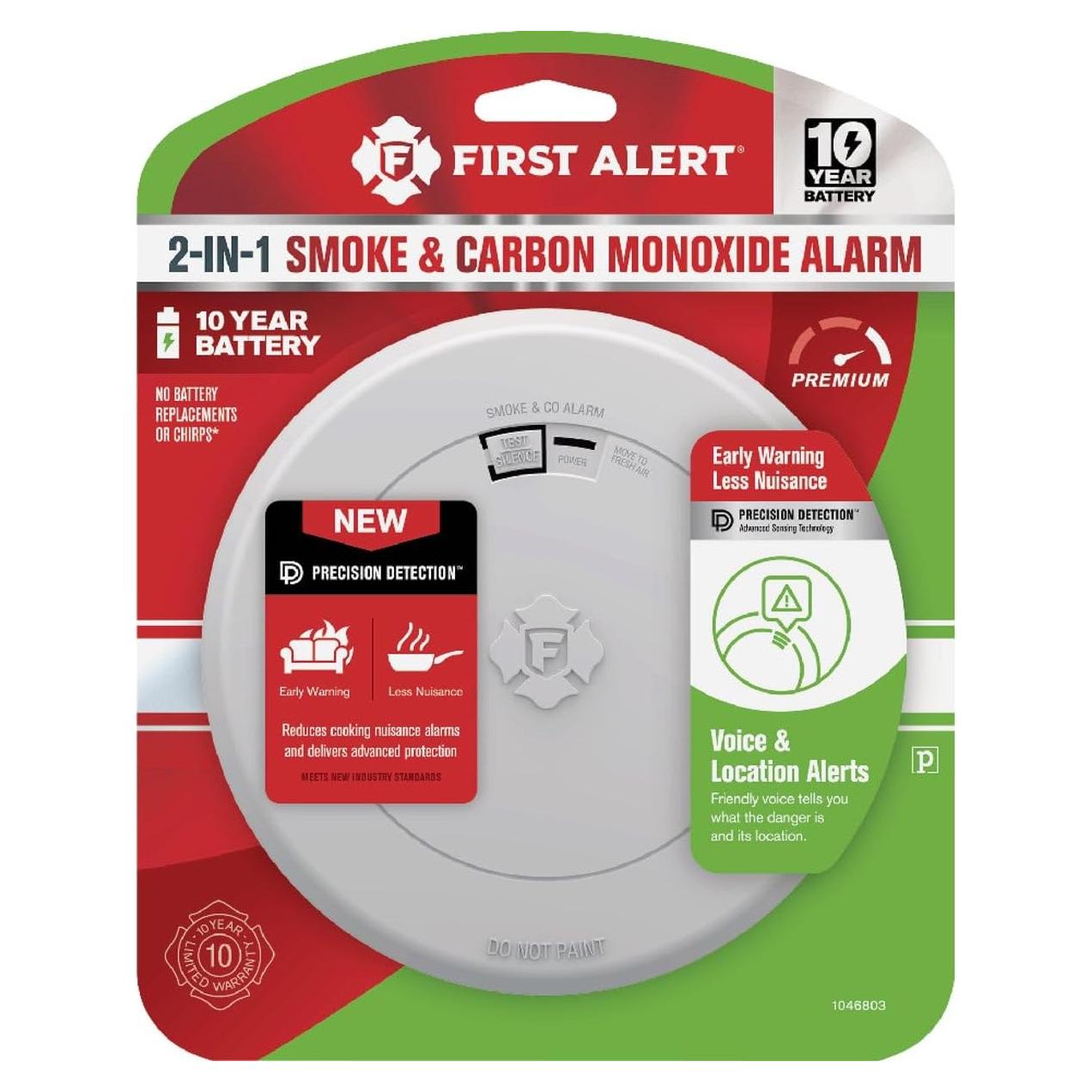 Detector de Humo y Monóxido de Carbono First Alert 10 Años