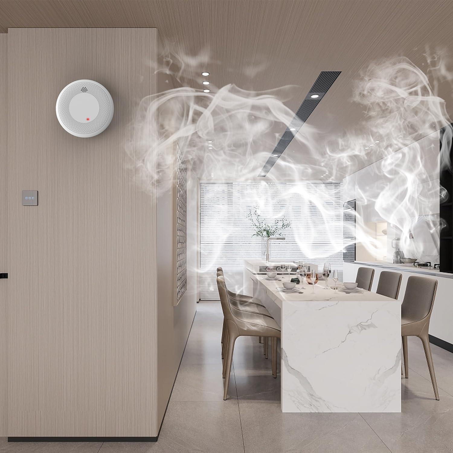 Detector de Humo Runidur CS12 - Alarma Fotoeléctrica 6 Pzas