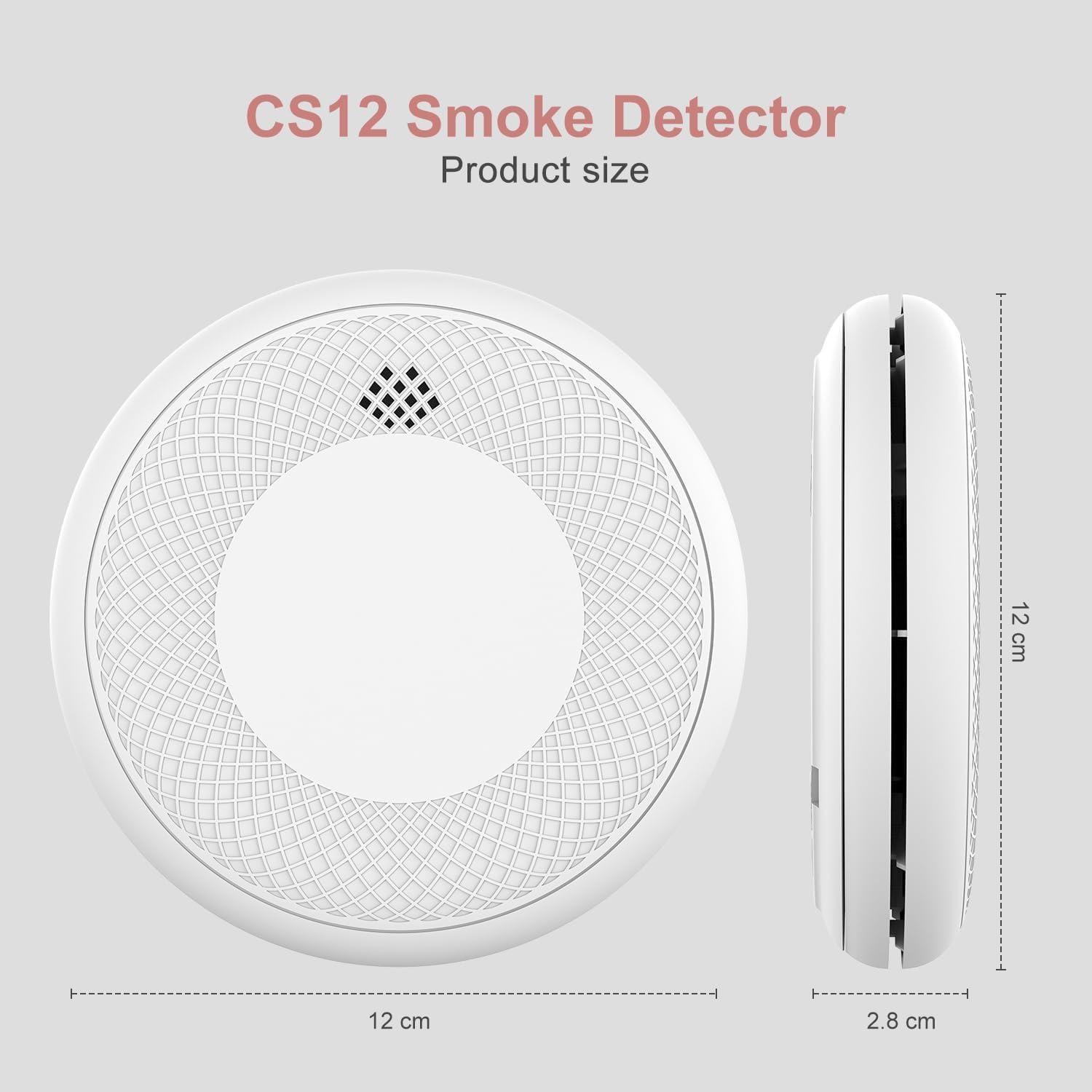 Detector de Humo Runidur CS12 - Alarma Fotoeléctrica 6 Pzas