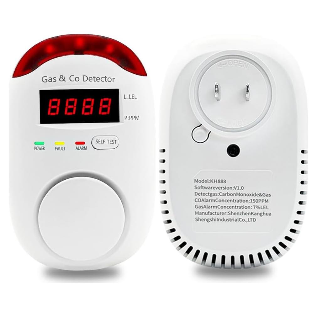 Detector de Gas y Monóxido de Carbono FLUNGSKY 2 en 1