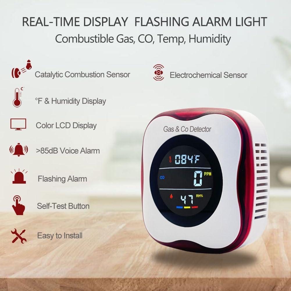 Detector Combinado de Monóxido de Carbono y Gas KH Alert
