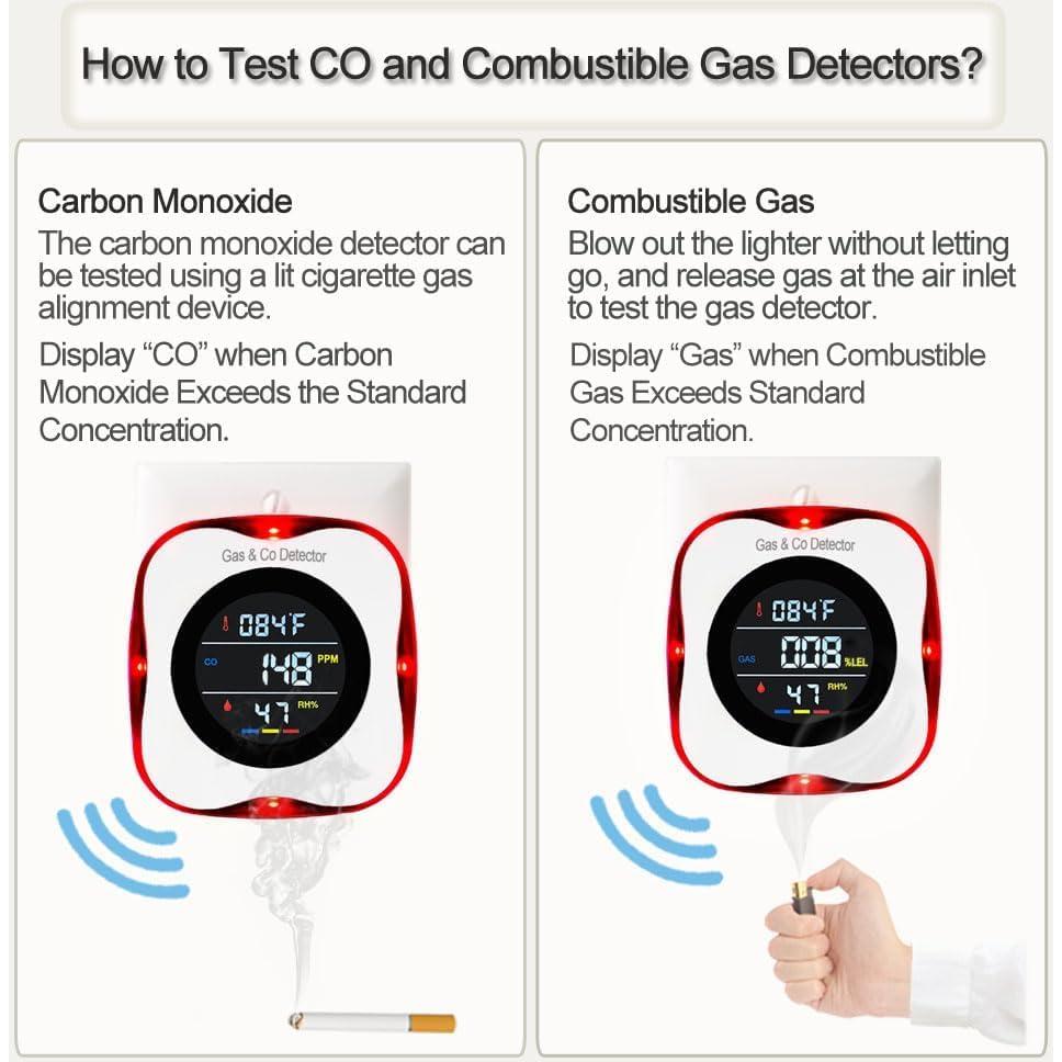 Detector Combinado de Monóxido de Carbono y Gas KH Alert
