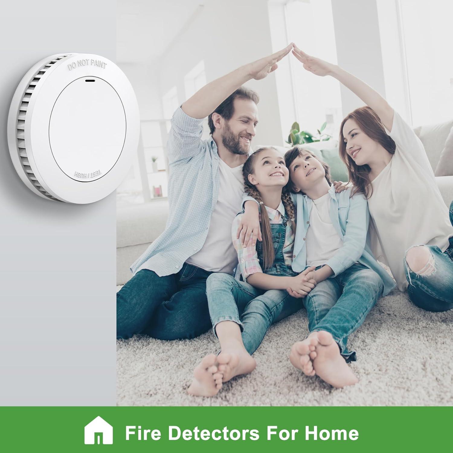 Detector de Humo Runidur Fotoeléctrico 10 Años 3 Piezas