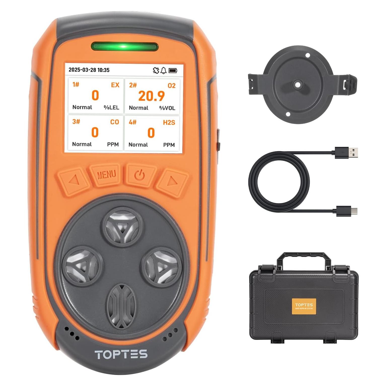 Detector de Gas 4 en 1 TOPTES Guard-863Pro Naranja