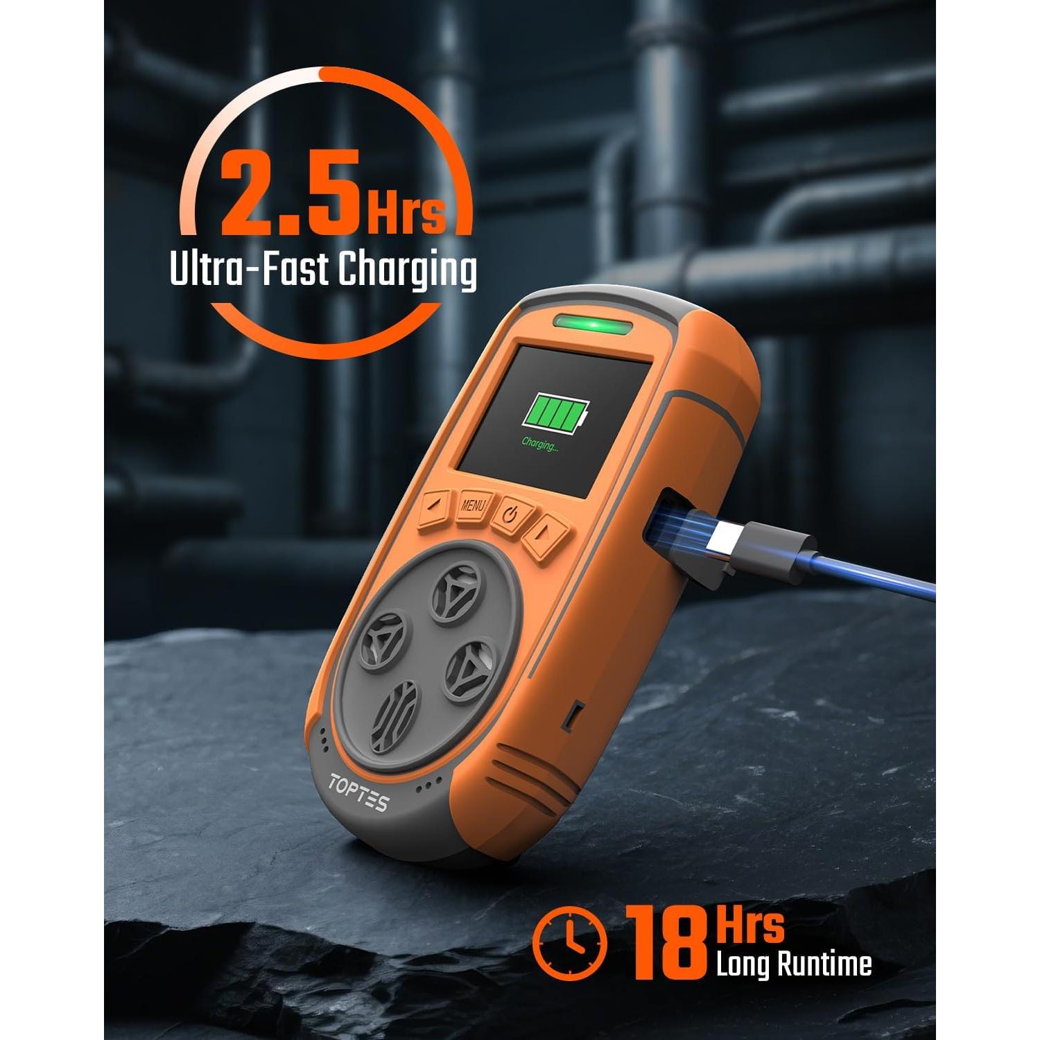 Detector de Gas 4 en 1 TOPTES Guard-863Pro Naranja