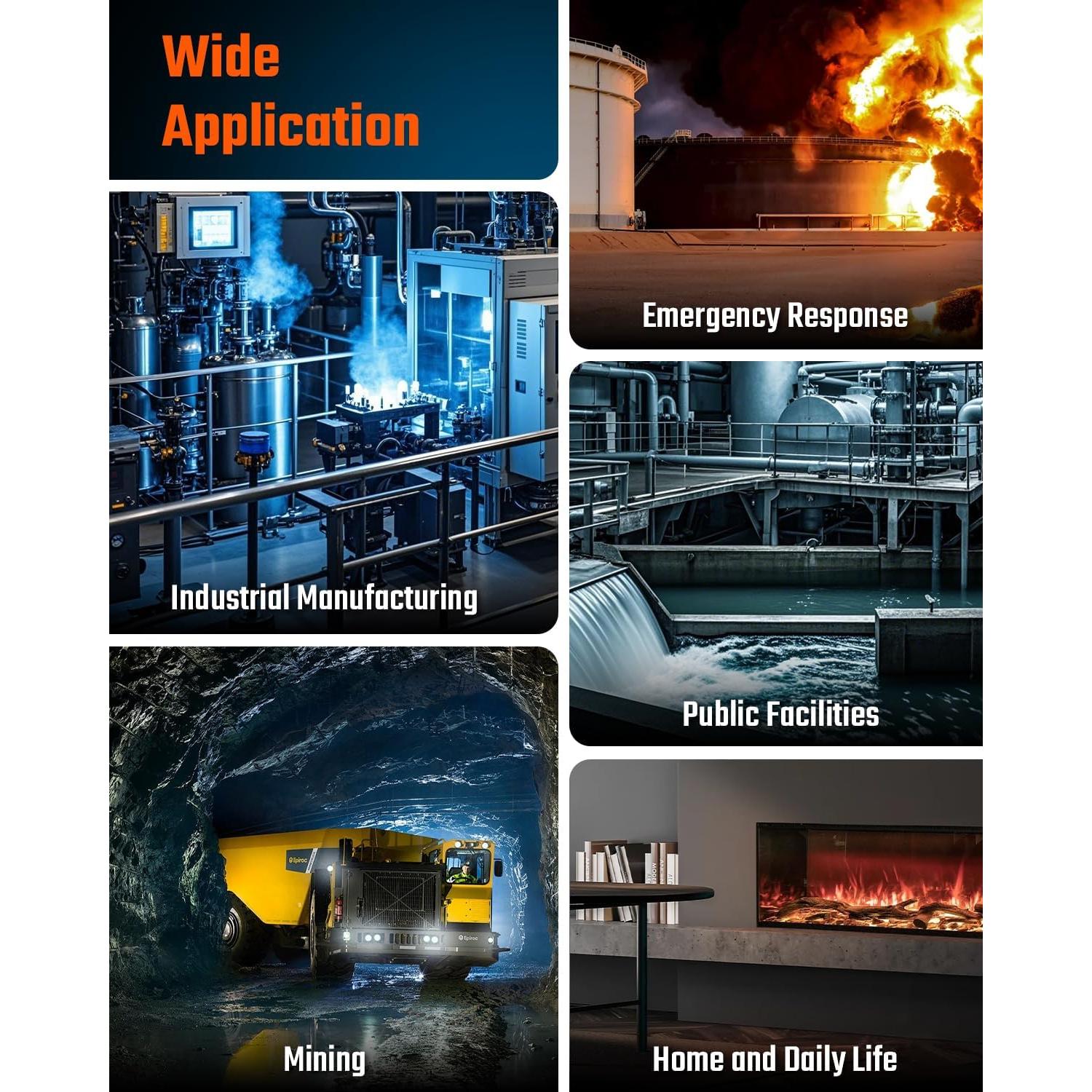 Detector de Gas 4 en 1 TOPTES Guard-863Pro Naranja