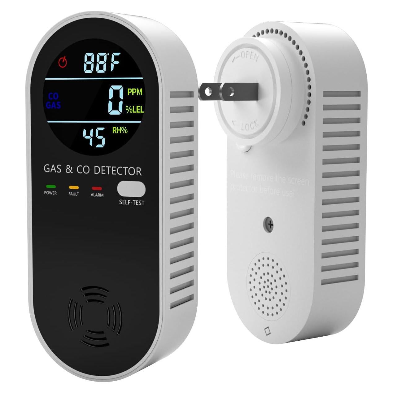 Detector de Gas Natural y Monóxido de Carbono HAOKESITE 4 en 1