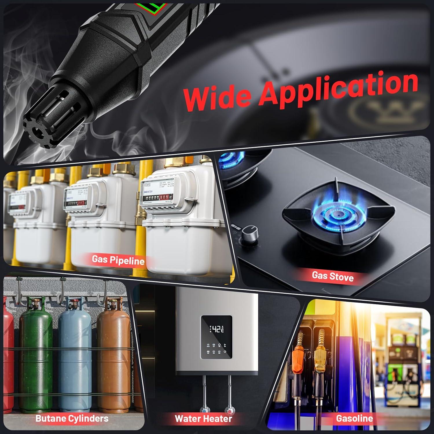 Detector de Fugas de Gas Natural YOJOCK HT60 Portátil con Alarma