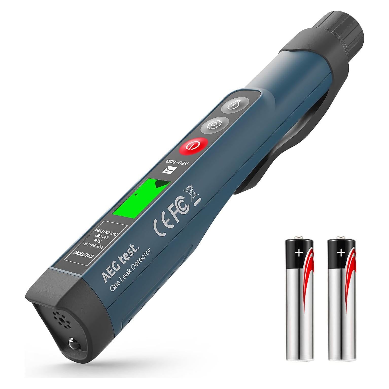 Detector de Fugas de Gas AEG-1223 con Alarma y Luz LED