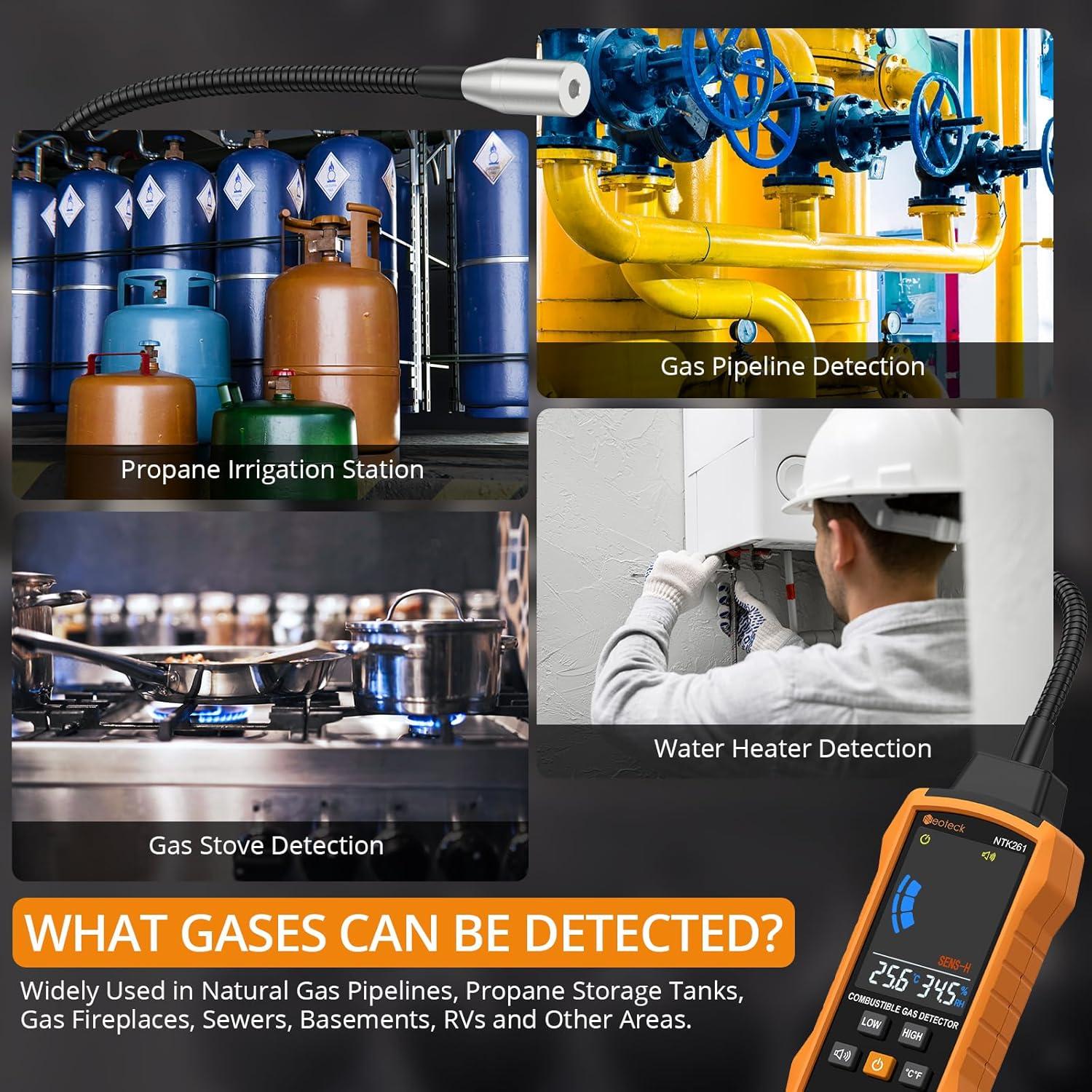 Detector de Fugas de Gas Neoteck NTK261 con Alarma Auditiva