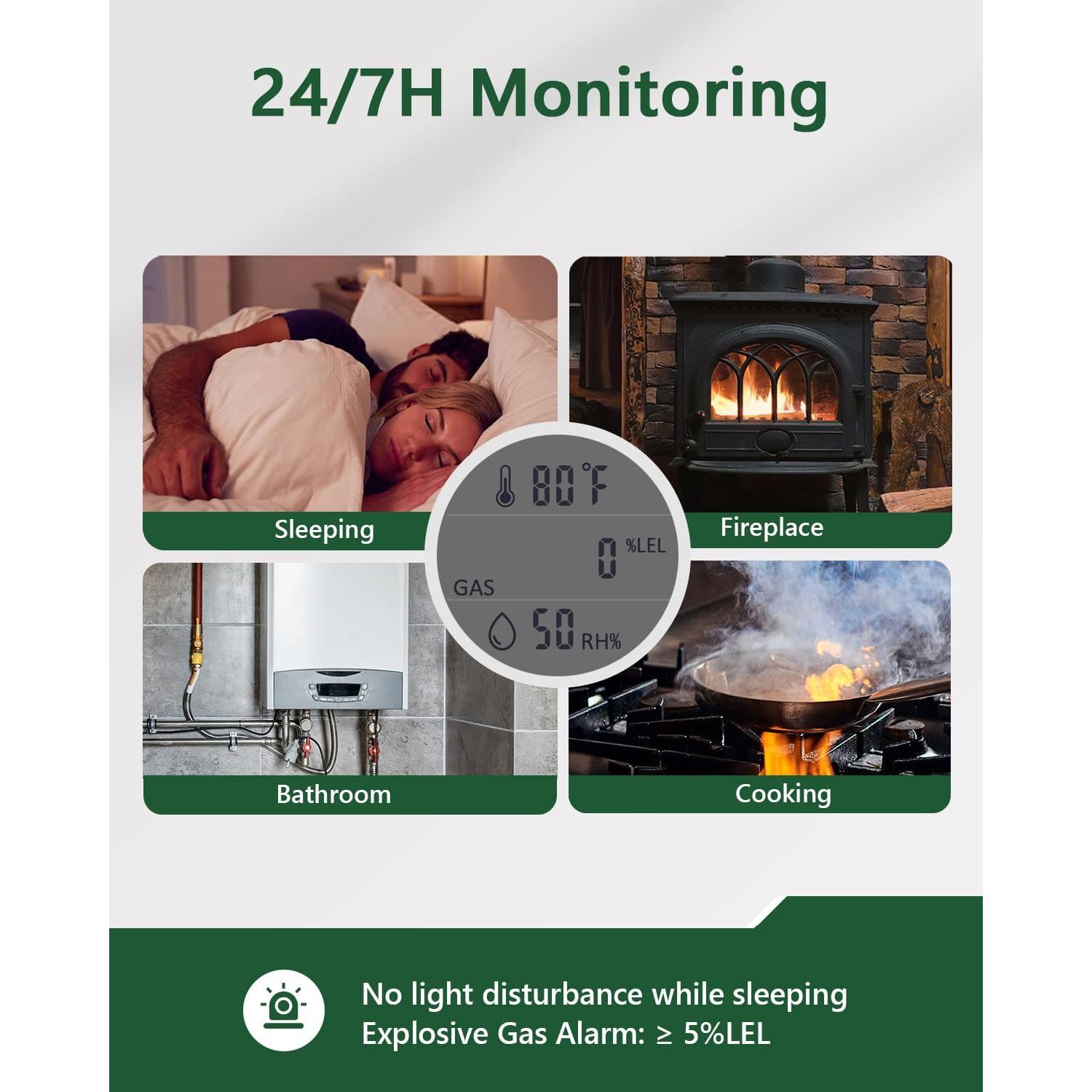 Detector de Gas Natural y Propano VITITE YC302 Pro 3 en 1