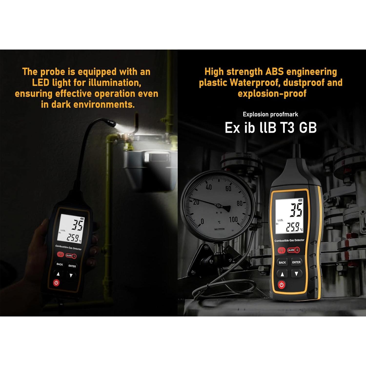 Detector de Fugas de Gas GOYOJO con Pantalla LCD y Alarma
