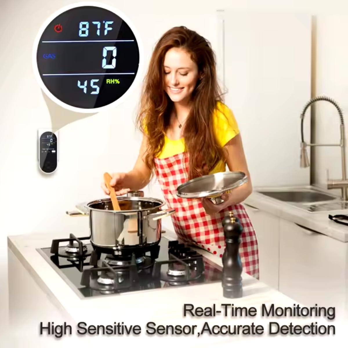 Detector de Gas Natural 3-en-1 Genérico KH107 con LCD