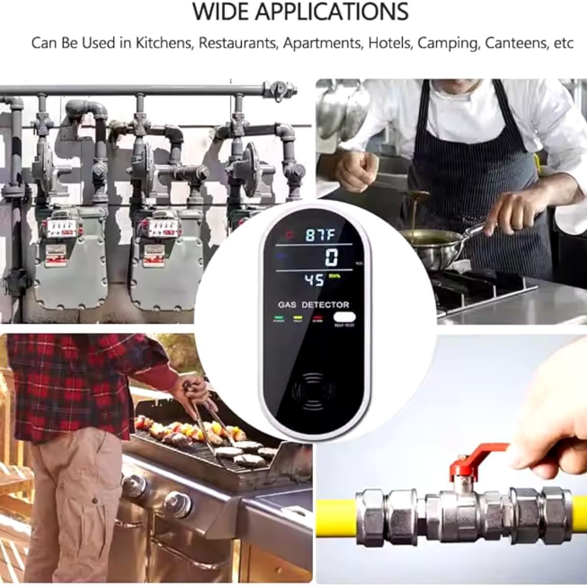 Detector de Gas Natural 3-en-1 Genérico KH107 con LCD