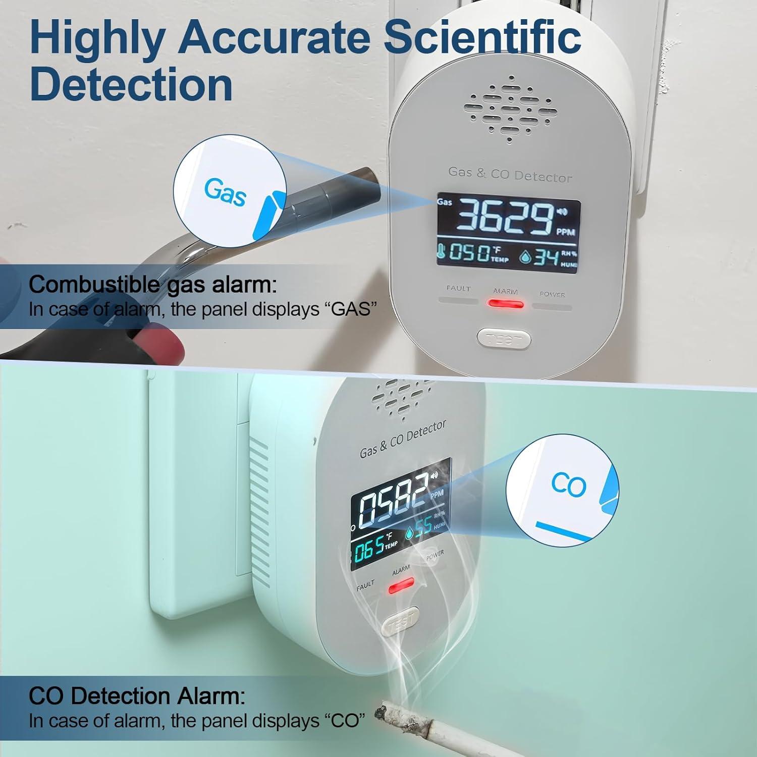 Detector de Fugas de Gas Natural y Monóxido de Carbono Bestechy XY-CTW01