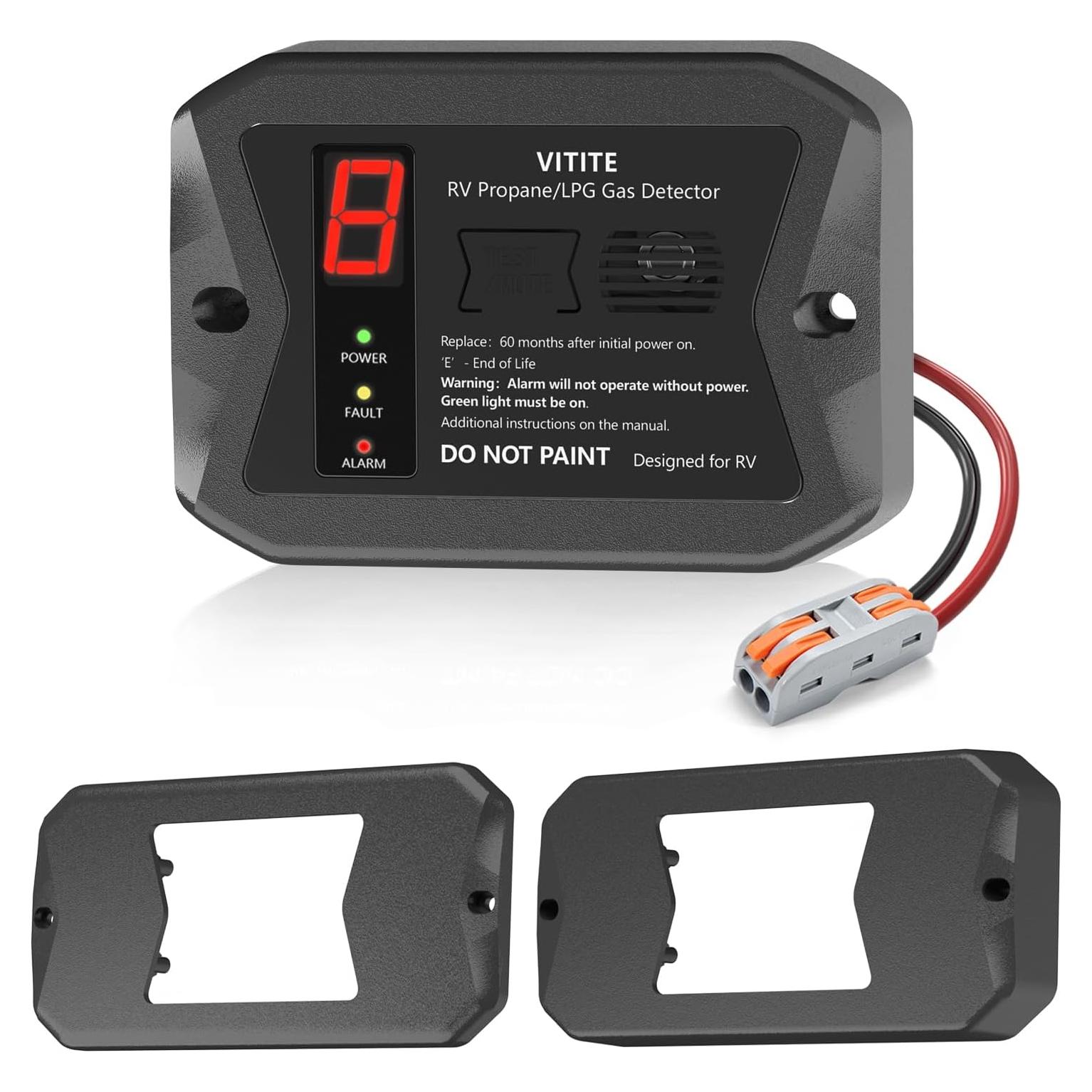 Detector de Gas Propano VITITE R501 Digital 12V Montaje Empotrado