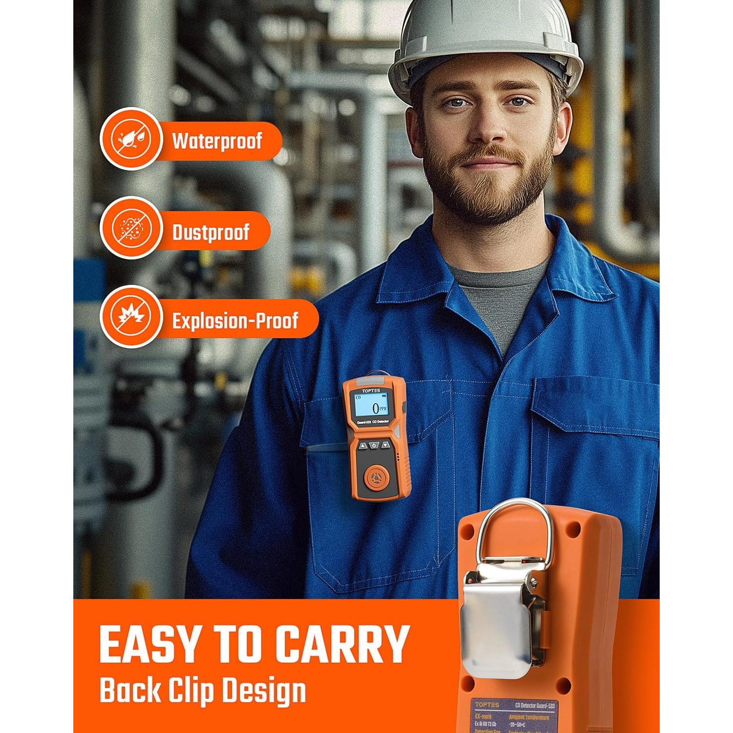 Detector de Monóxido de Carbono Guard-533 Portátil con Alarmas