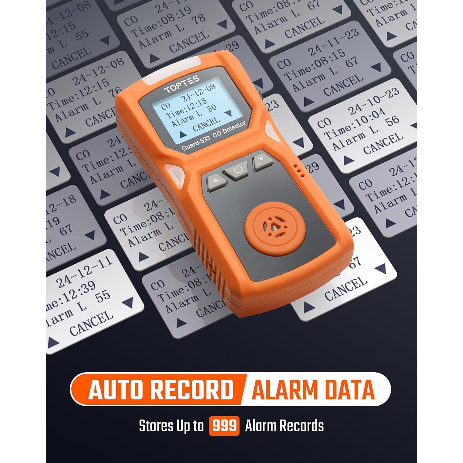 Detector de Monóxido de Carbono Guard-533 Portátil con Alarmas