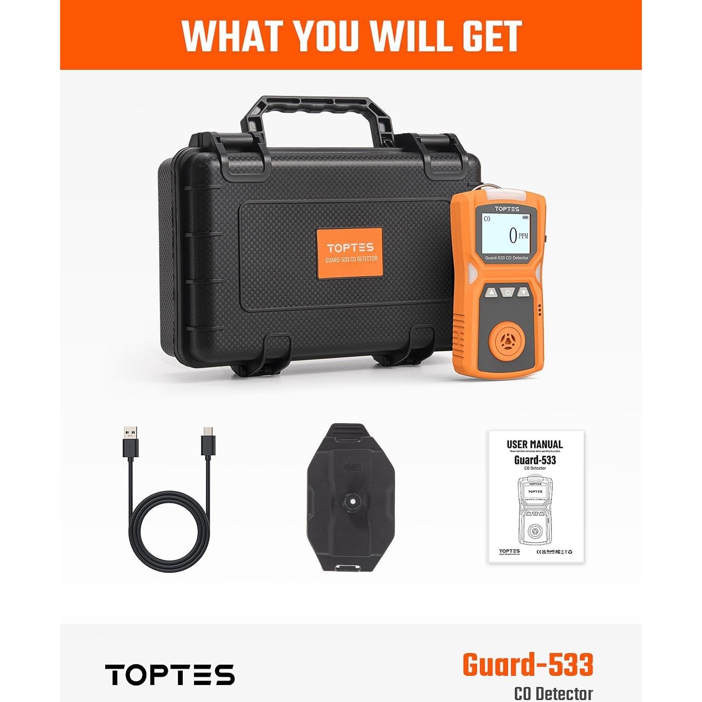 Detector de Monóxido de Carbono Guard-533 Portátil con Alarmas