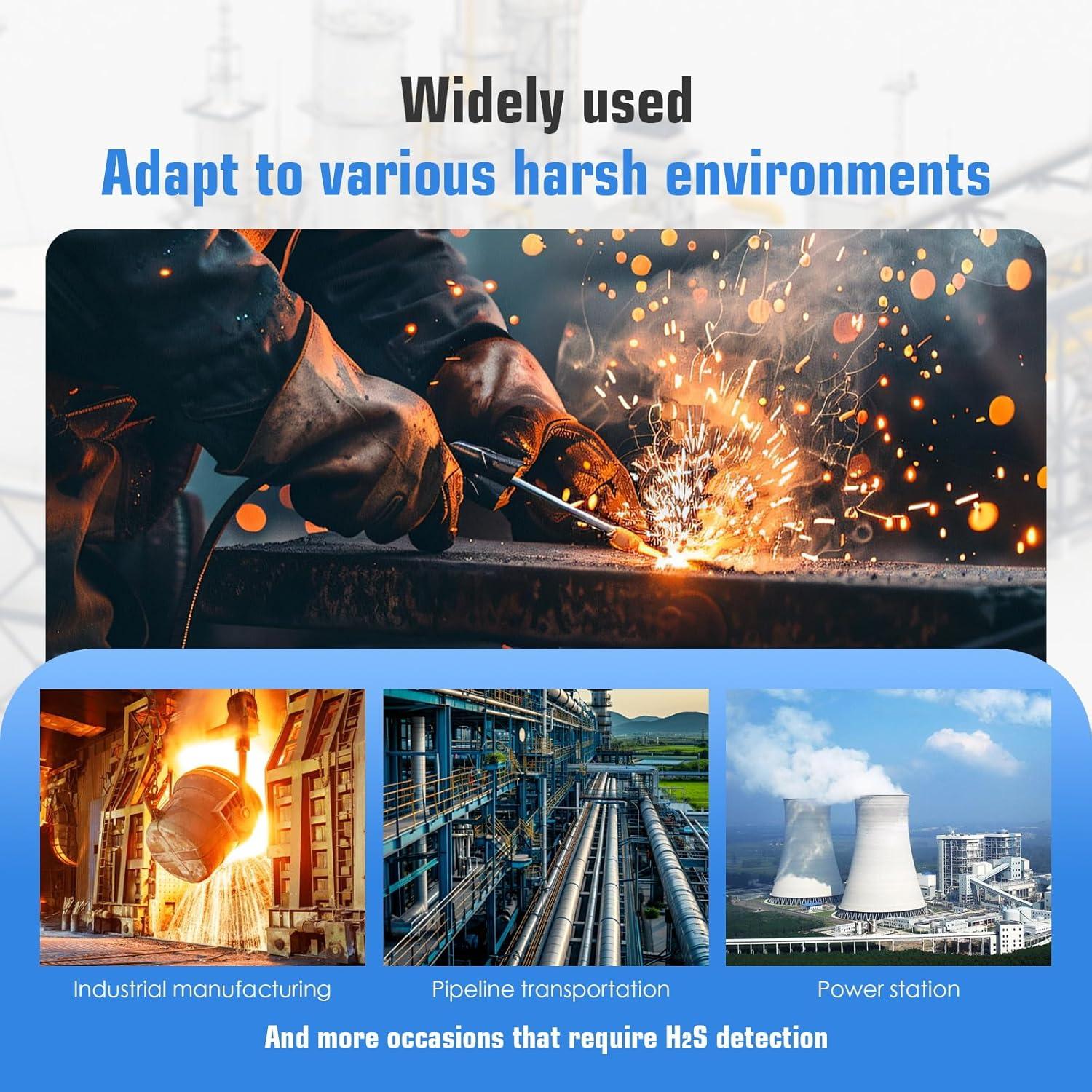 Detector de Gas H2S Genérico Portátil Clip On Impermeable