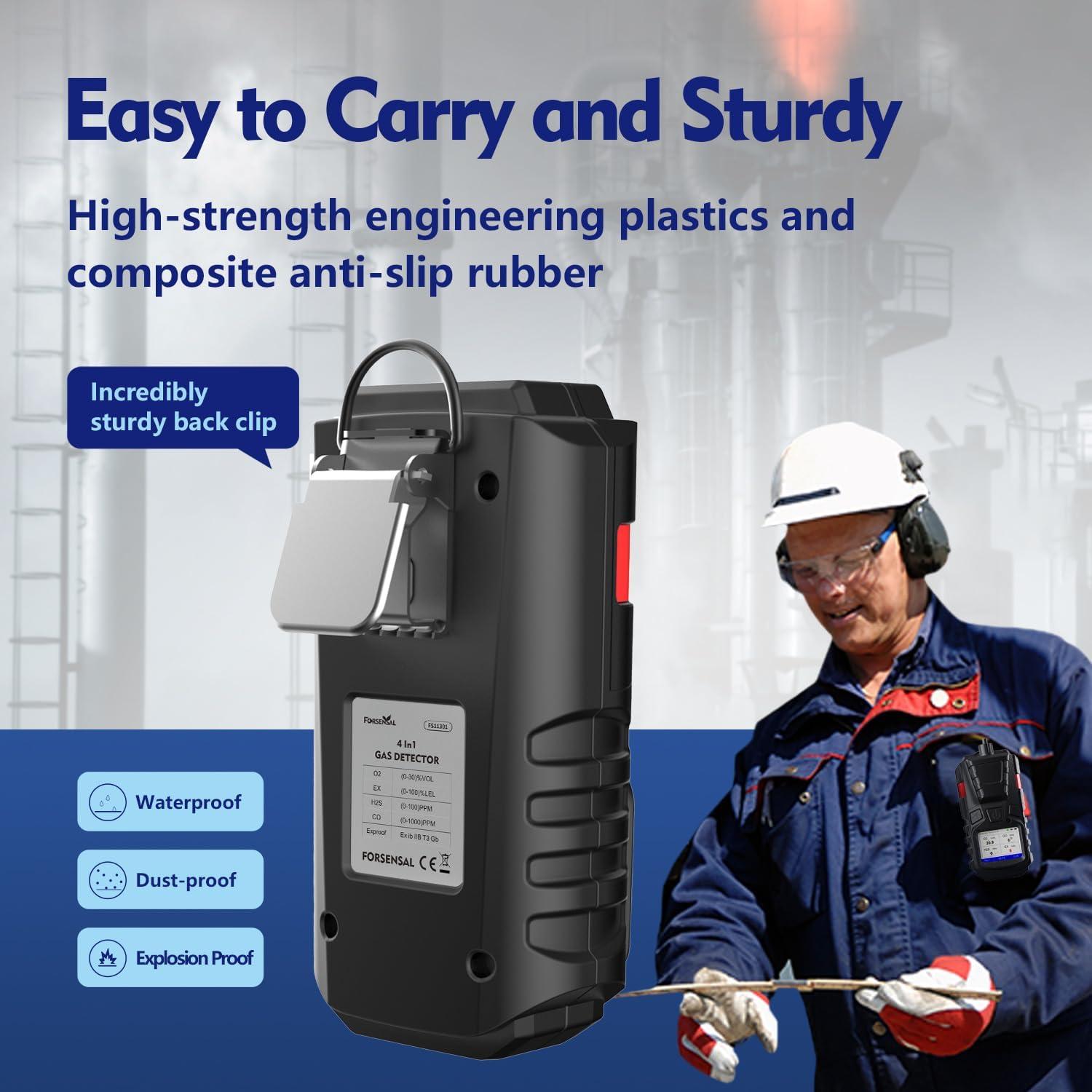 Detector de Gas Multi Gas Forsensal FS11301 4 Gases Portátil