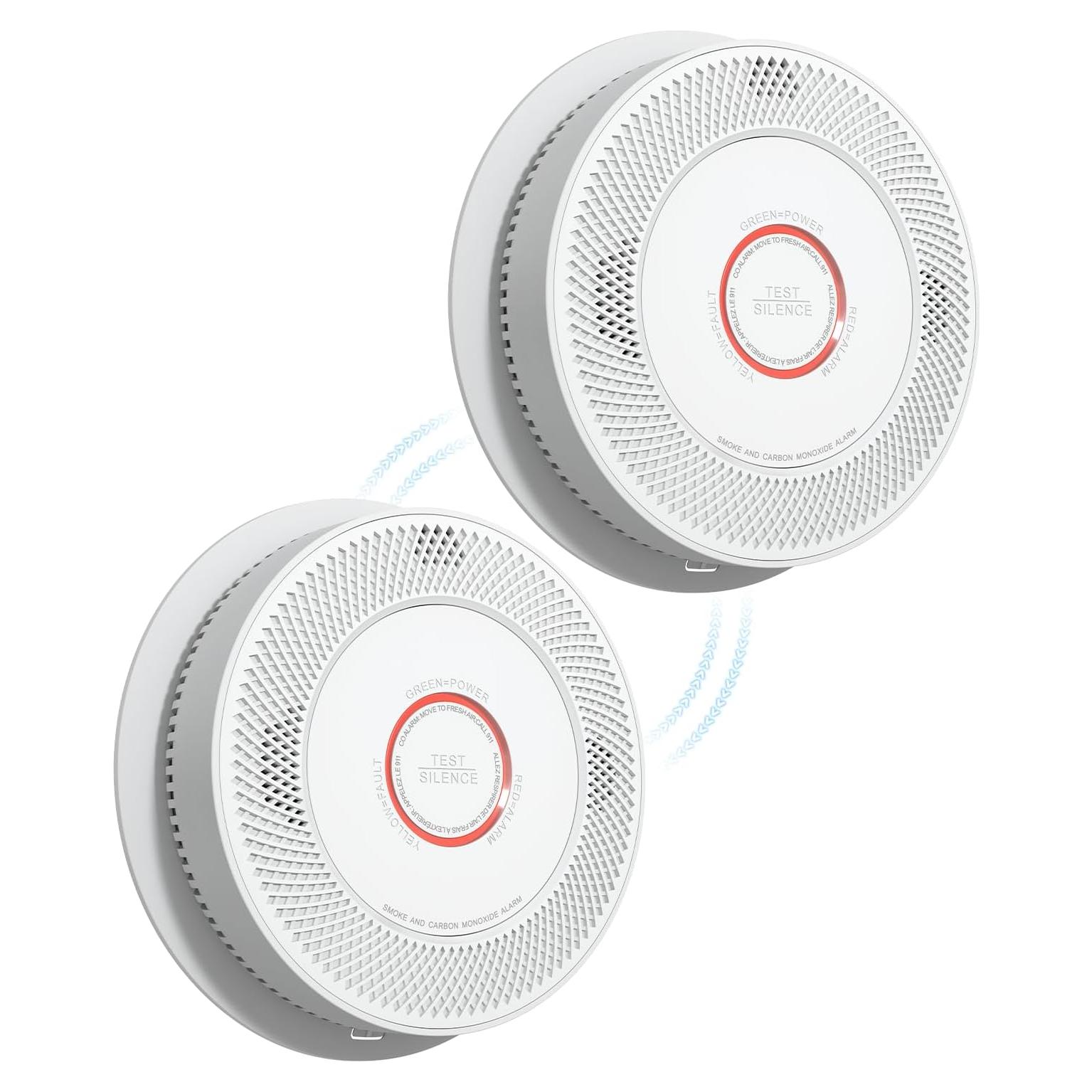 Detector de Humo y Monóxido Ecoey A8612B-4R 2 Paquetes