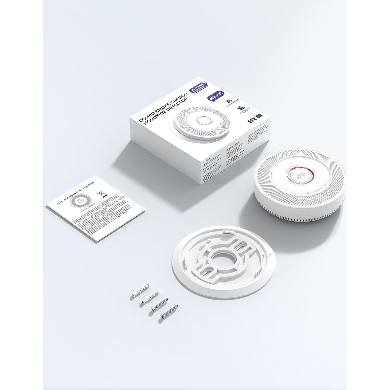 Detector de Humo y Monóxido Ecoey A8612B-4R 2 Paquetes