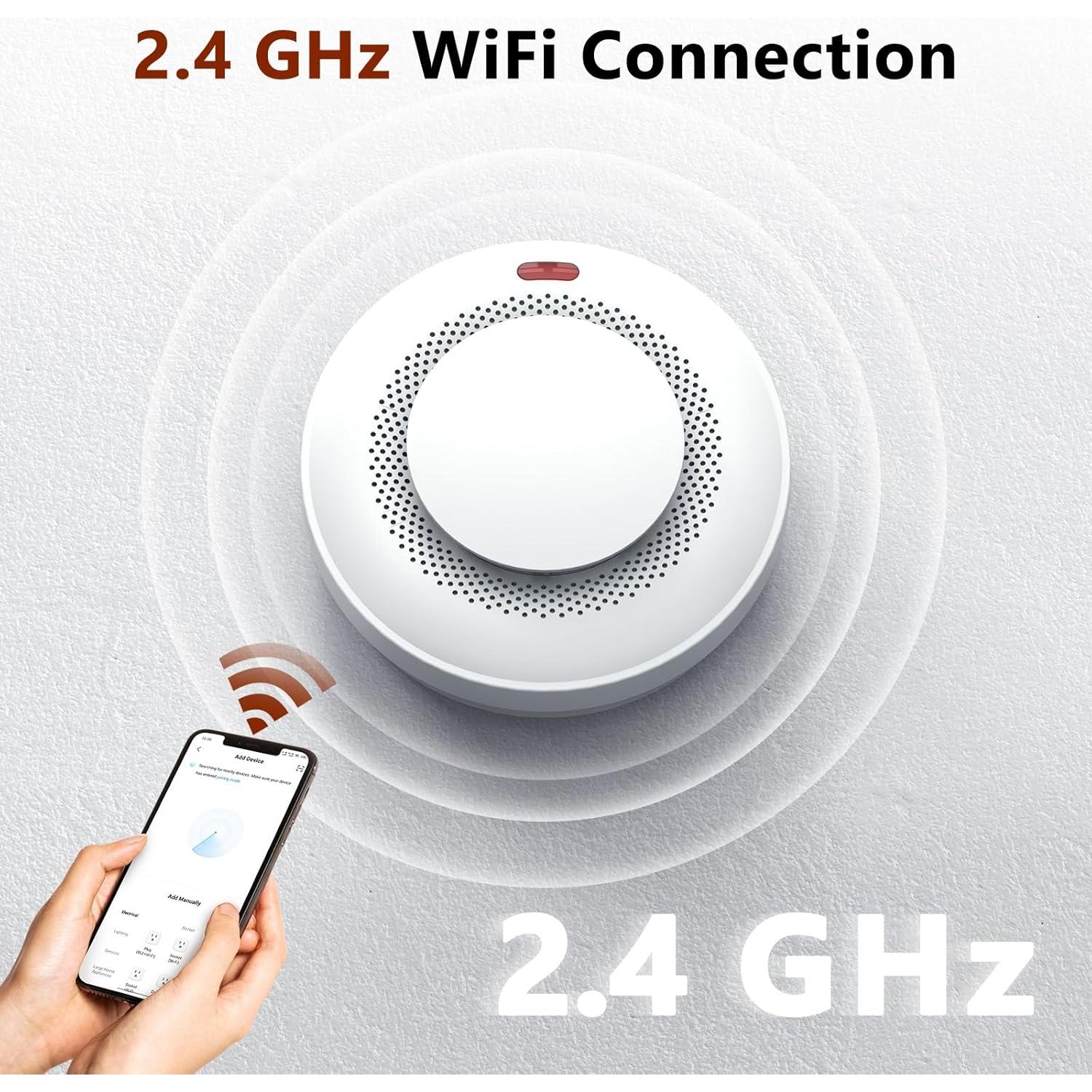 Detector de Humo Inteligente Uingarm WiFi 6 Unidades 85dB