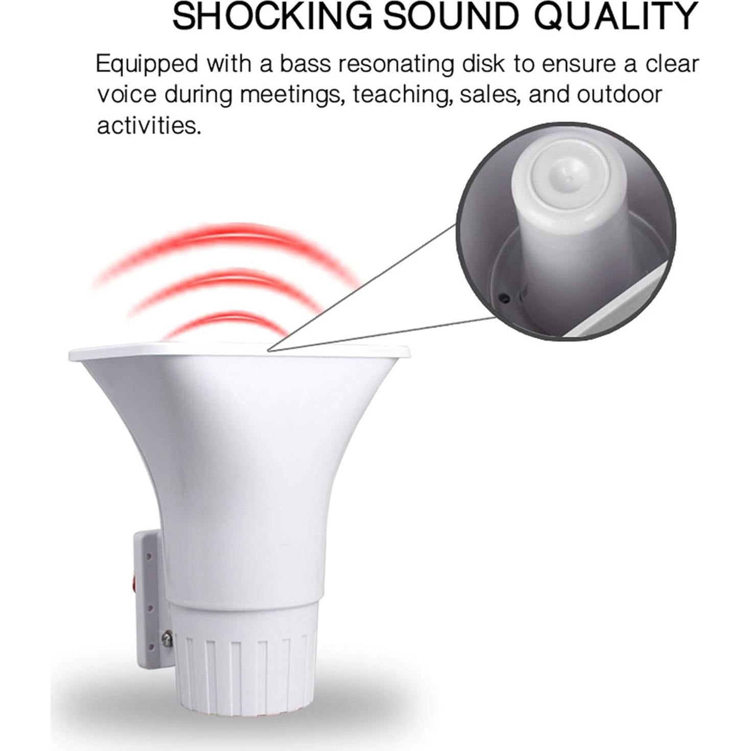 Sirena de Alarma KLLsmDesign 30W 130dB para Exterior 6-12V