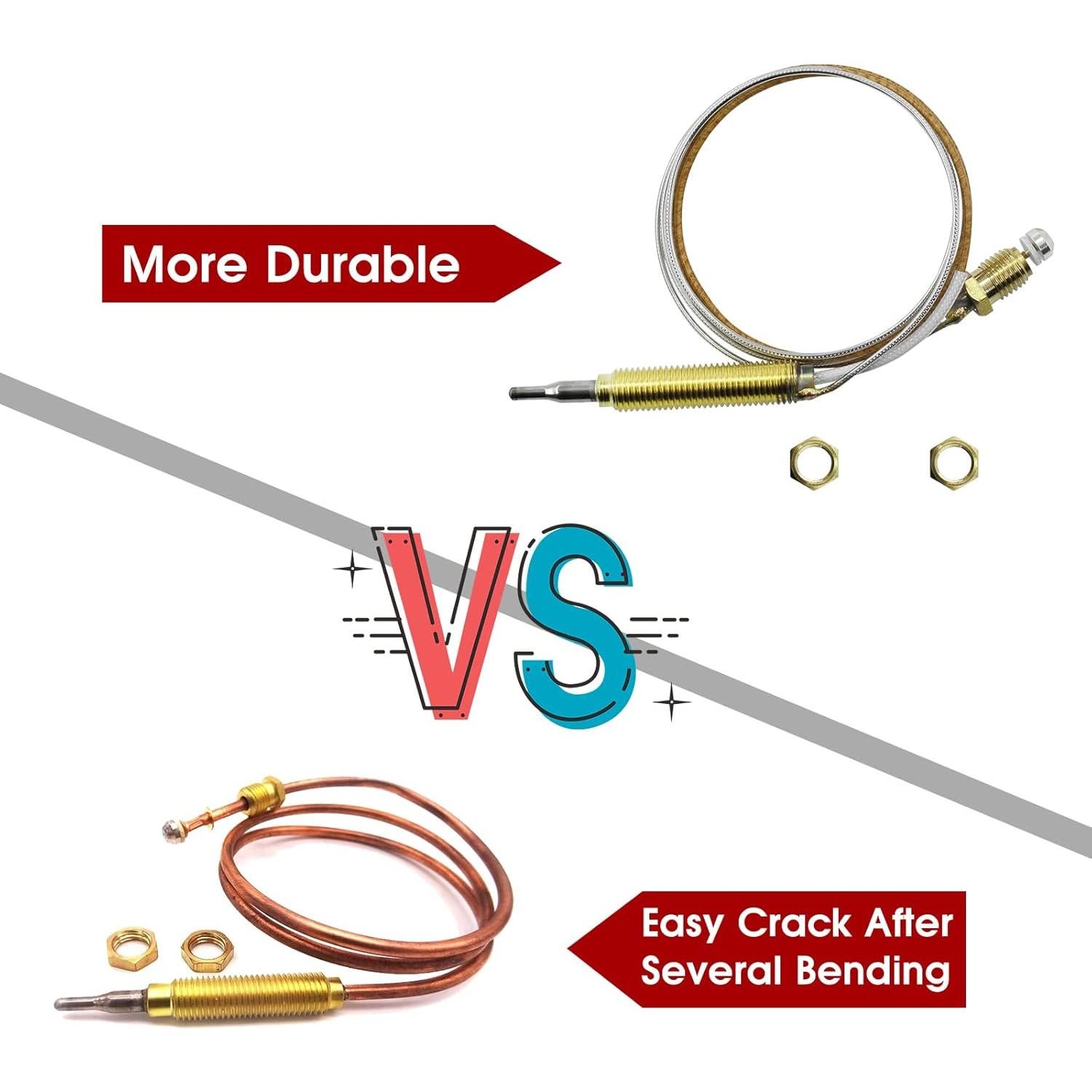 Termopar de Seguridad MENSI M8X1 para Fogata de Gas 60.96 cm