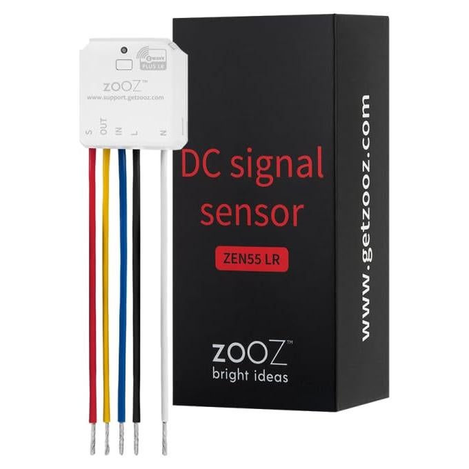 Sensor de Señal DC Z-Wave Zooz ZEN55 para Detectores de Humo