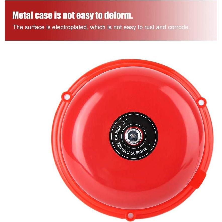 Campana Eléctrica de Alarma de Incendio Sonew 100dB 12V Metal