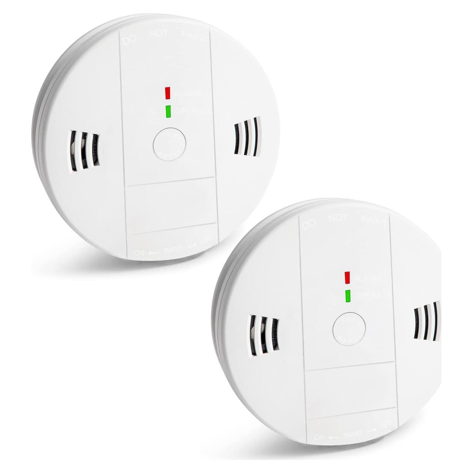 Detector de Humo y Monóxido de Carbono GLBSUNION, Paquete de 2