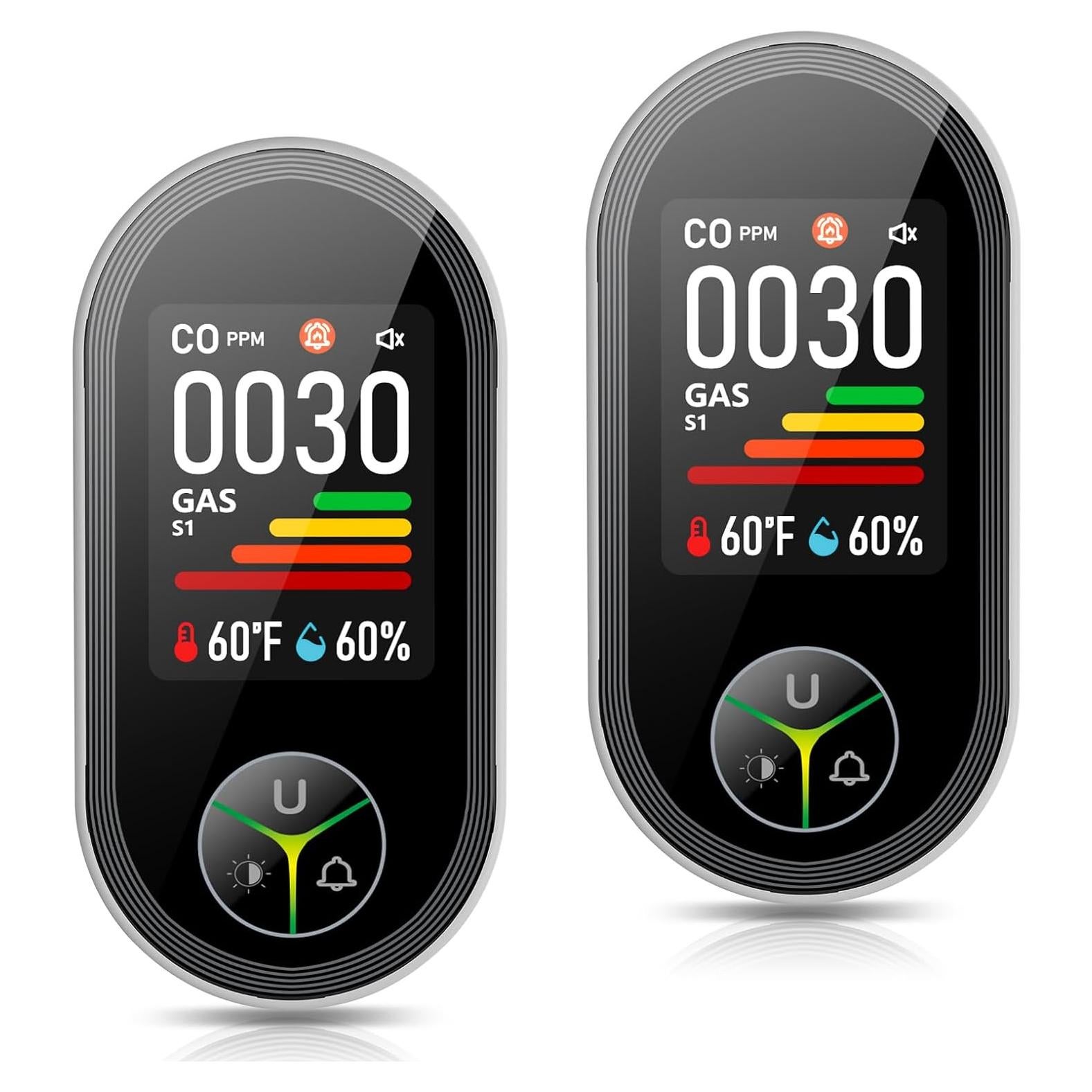Detector de Monóxido de Carbono y Gas Kalawen 4-en-1 Enchufable