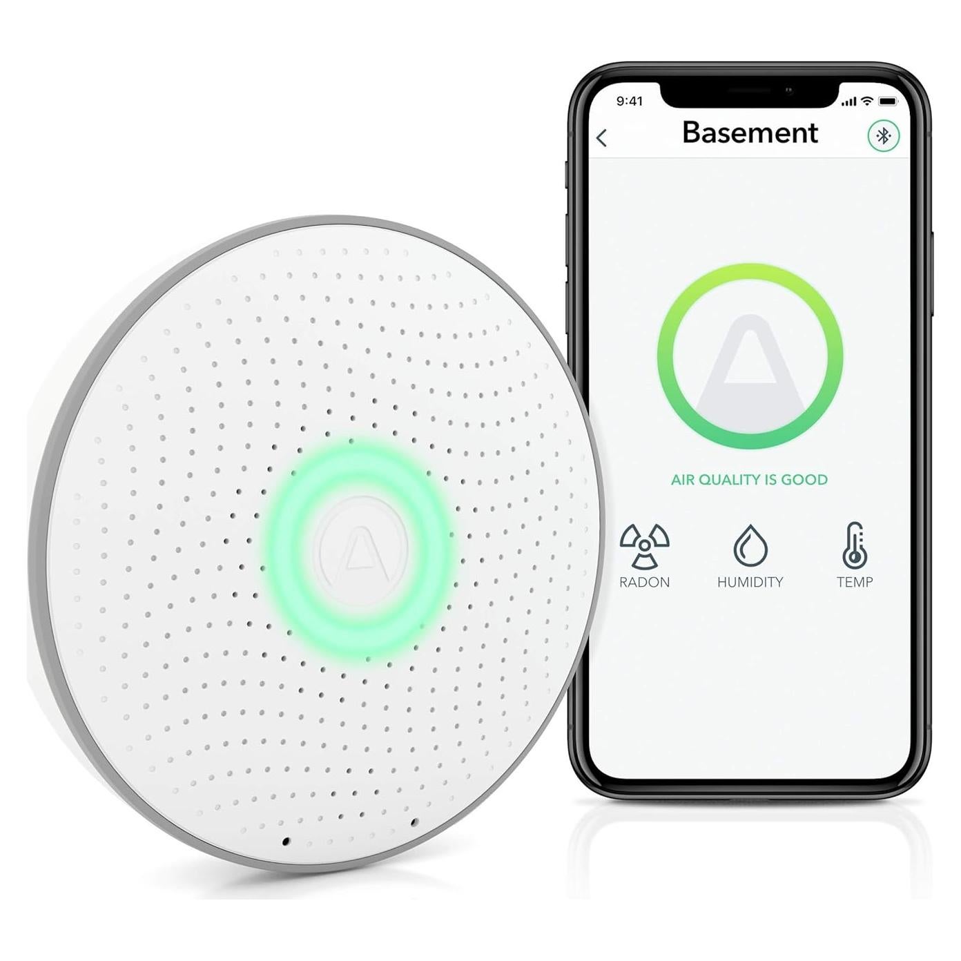 Detector de Radón Inteligente Airthings 2950 con Humedad y Temperatura
