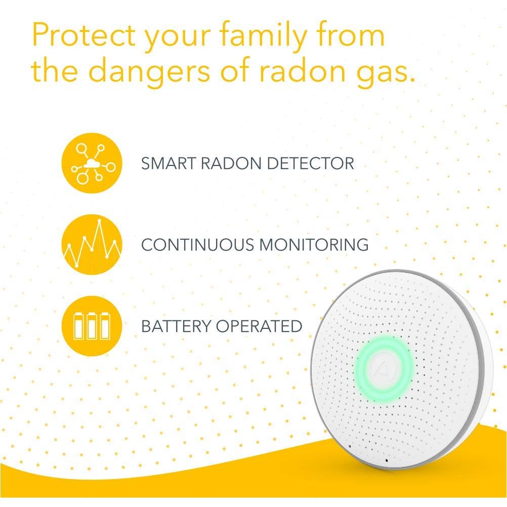 Detector de Radón Inteligente Airthings 2950 con Humedad y Temperatura