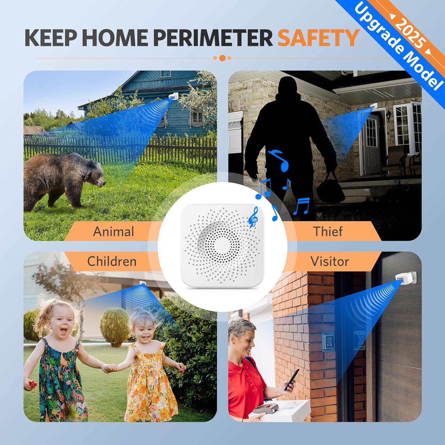 Alarma Inalámbrica Exterior FREETIM con Sensor de Movimiento 152.4m