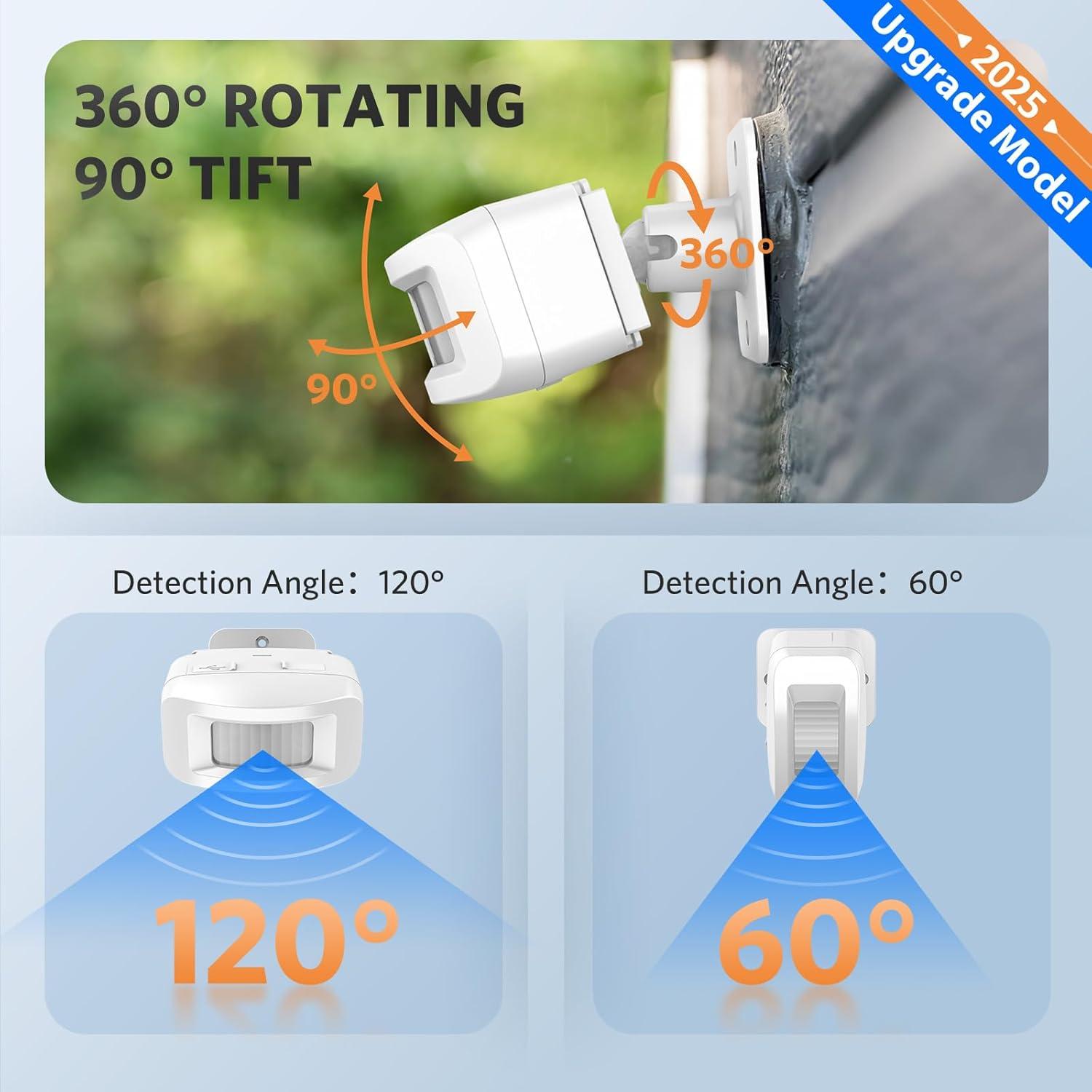 Alarma Inalámbrica Exterior FREETIM con Sensor de Movimiento 152.4m