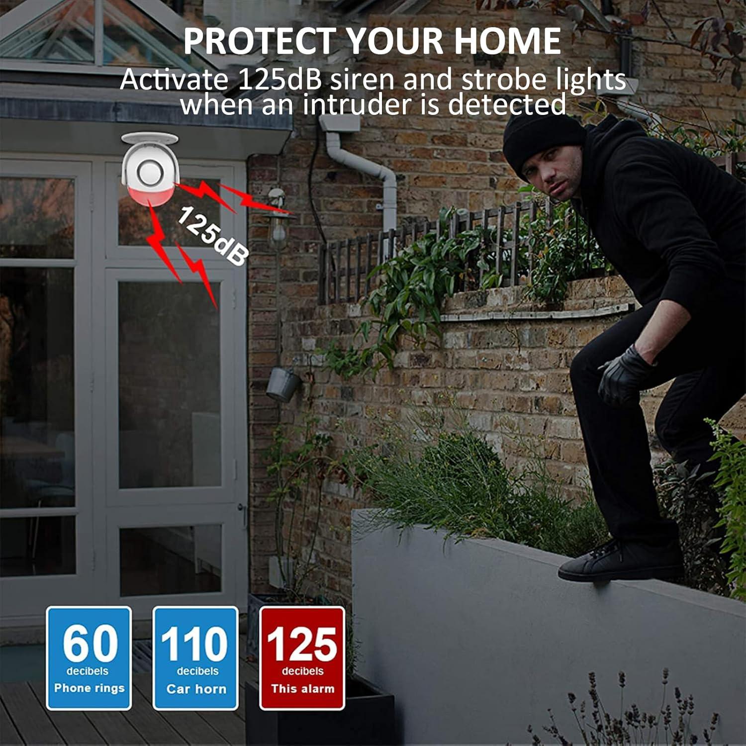 Alarma de Movimiento Inalámbrica AMHEY 125dB Control Remoto