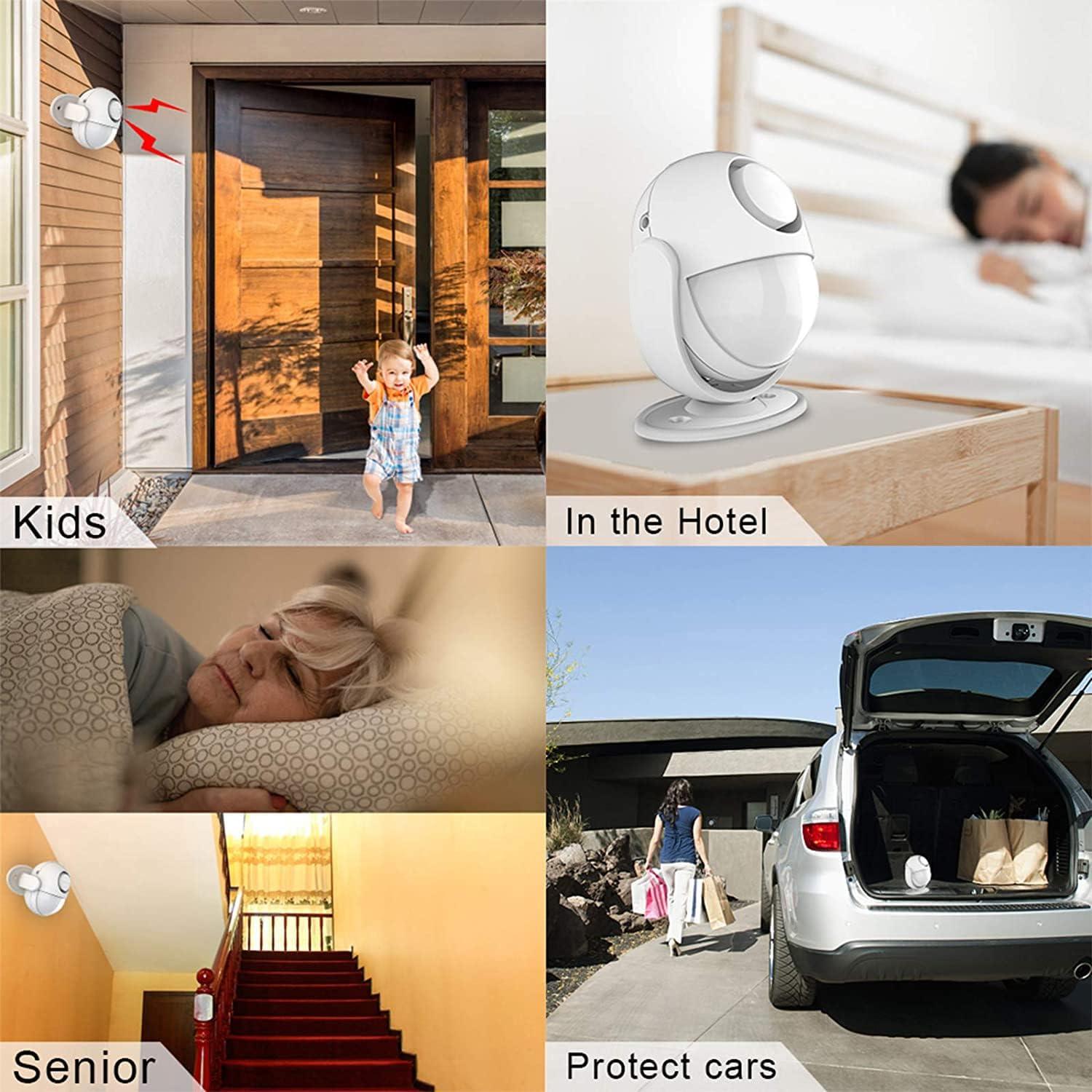 Alarma de Movimiento Inalámbrica AMHEY 125dB Control Remoto