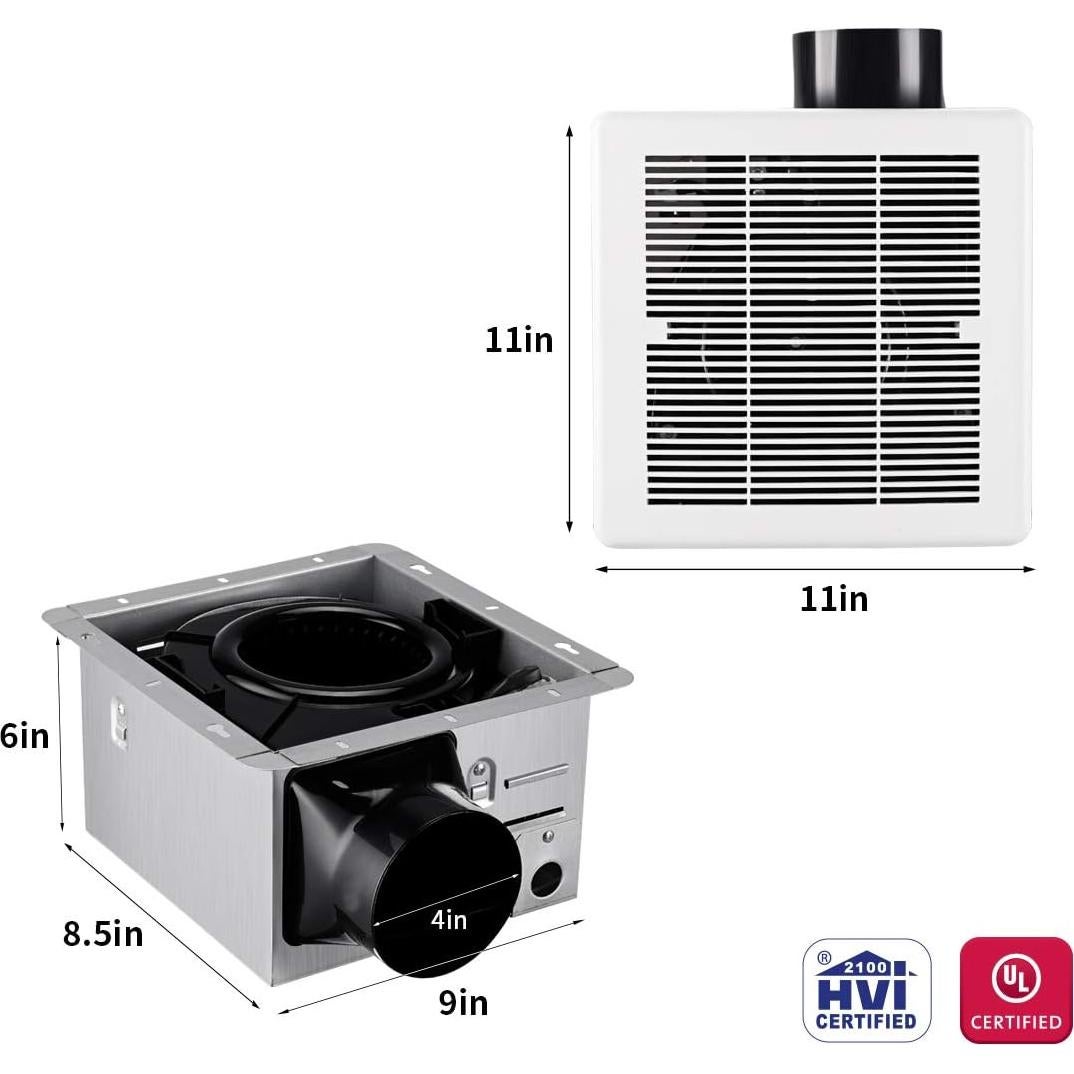 Ventilador de Baño Tech Drive 110 CFM con Sensor de Humedad